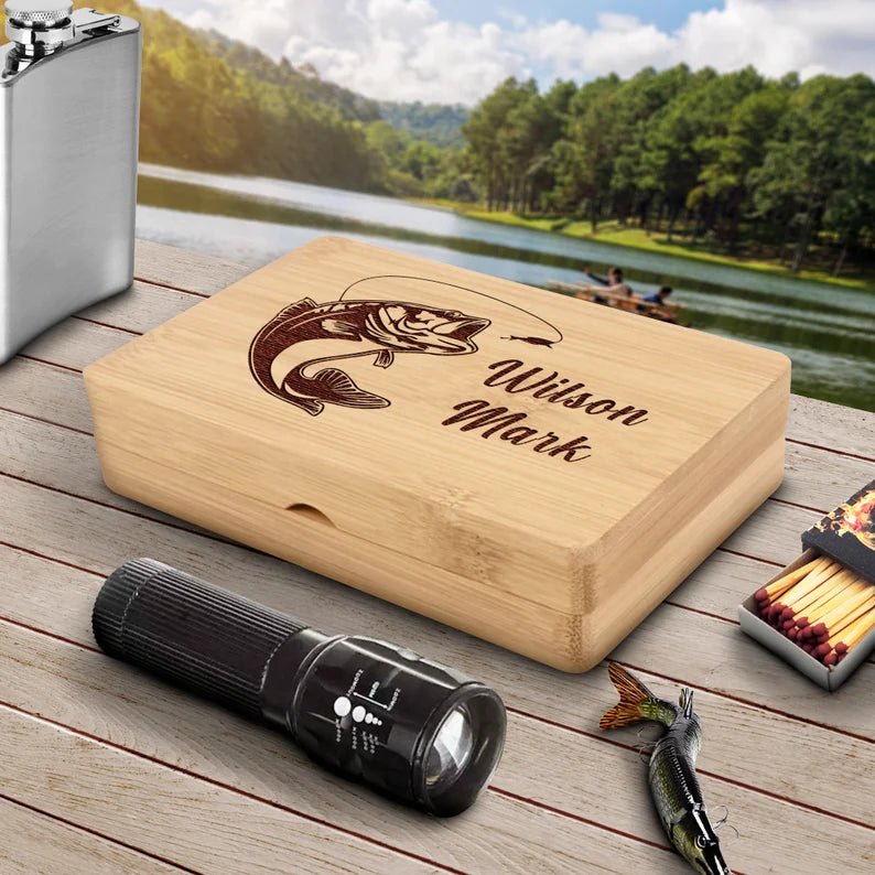 Unique Personalized Fishing Tackle Box Customized Fishing Gifts for Men by Groovy Guy