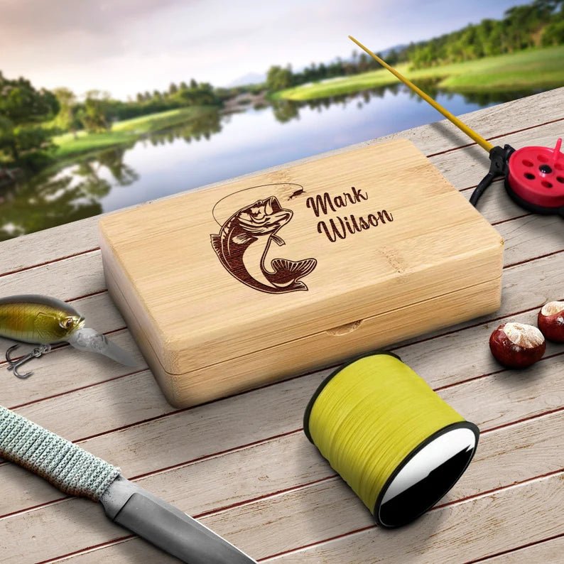 Unique Personalized Fishing Tackle Box Customized Fishing Gifts for Men by Groovy Guy