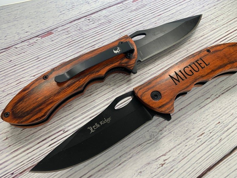 Unique Personalized Engraved Pocket Knife Customized Gifts for Men by Groovy Guy
