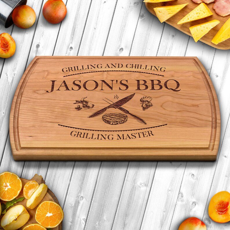 Custom Engraved Cutting Board – Personalized Walnut, Cherry, or Bamboo Gift for Weddings, Housewarmings & Special Occasions