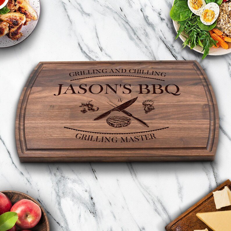 Custom Engraved Cutting Board – Personalized Walnut, Cherry, or Bamboo Gift for Weddings, Housewarmings & Special Occasions