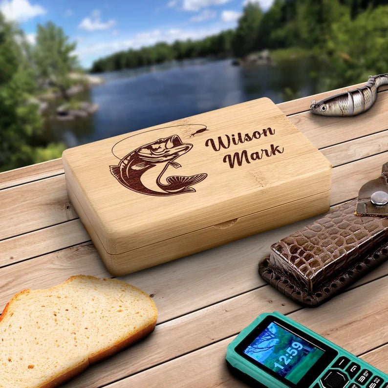Fishing Tackle Box | Personalized Wood Tackle Box for Men