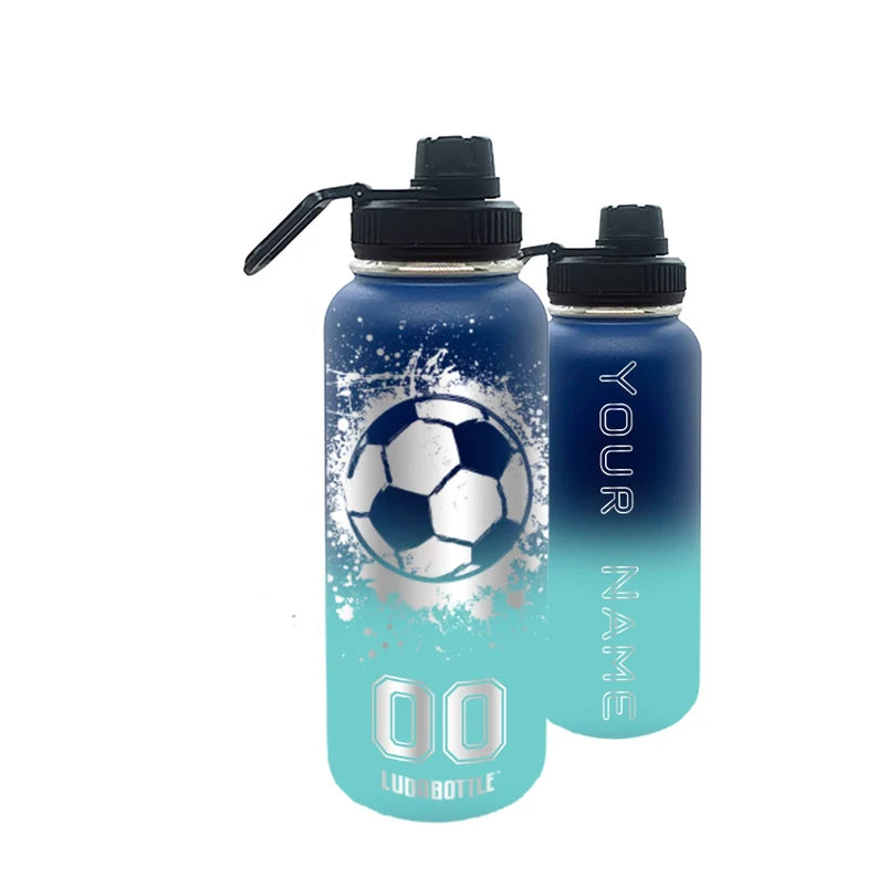 Soccer Ball Engraved Water Bottle - Groovy Guy Gifts