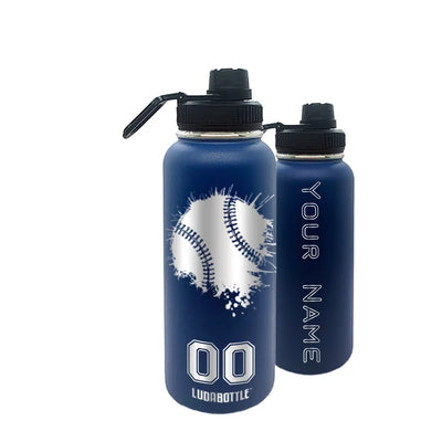 Baseball Engraved Water Bottle
