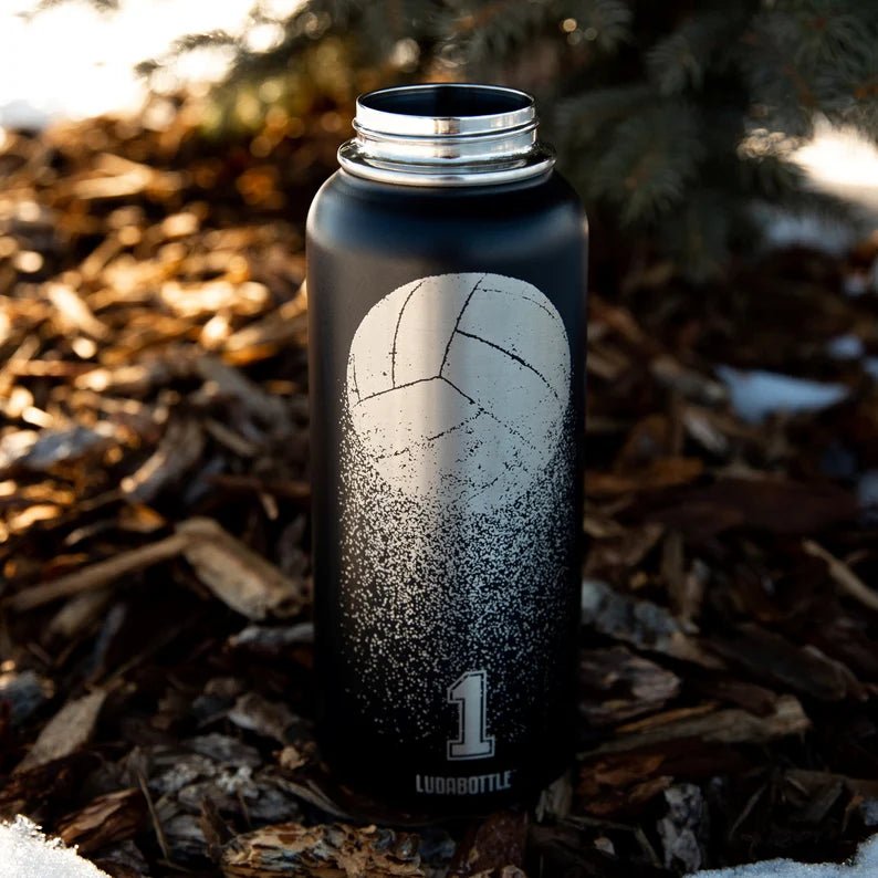 Unique Personalized 32oz Volleyball Water Bottle Customized Water Bottle Gifts for Men by Groovy Guy