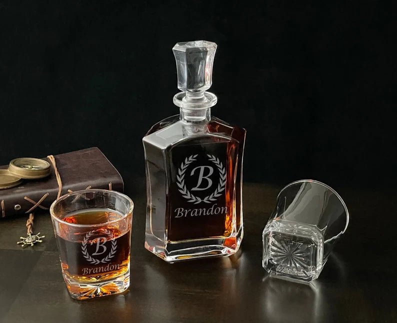Dapper Scotch Crystal Decanter Set