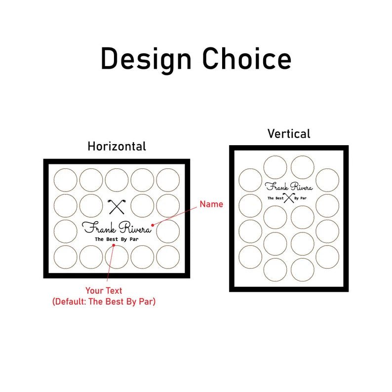 Unique Personalized Custom Golf Ball Display Frame Customized Golf Gifts for Men by Groovy Guy