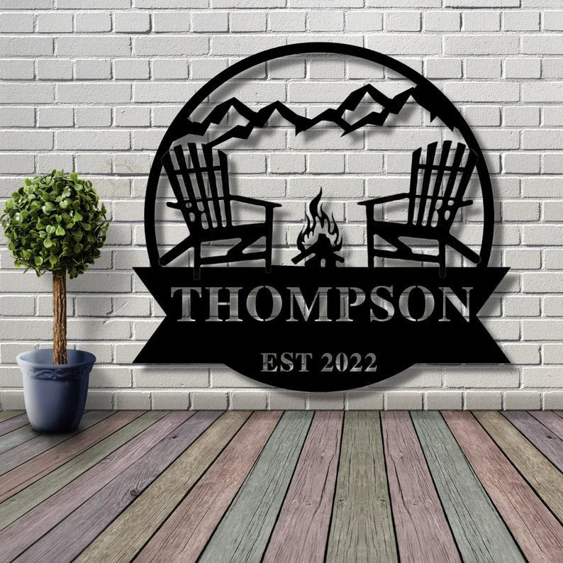 Unique Personalized Personalized Campfire Sign Customized Pub Signs Gifts for Men by Groovy Guy