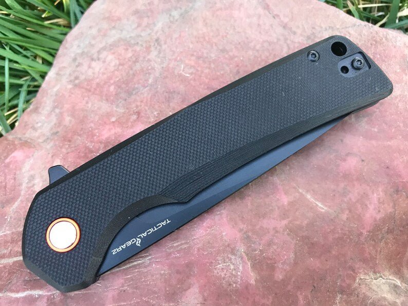 Unique Personalized Sleek Flip Knife Customized Knife Gifts for Men by Groovy Guy