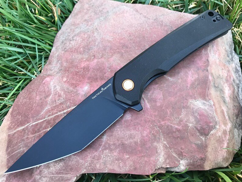 Unique Personalized Sleek Flip Knife Customized Knife Gifts for Men by Groovy Guy