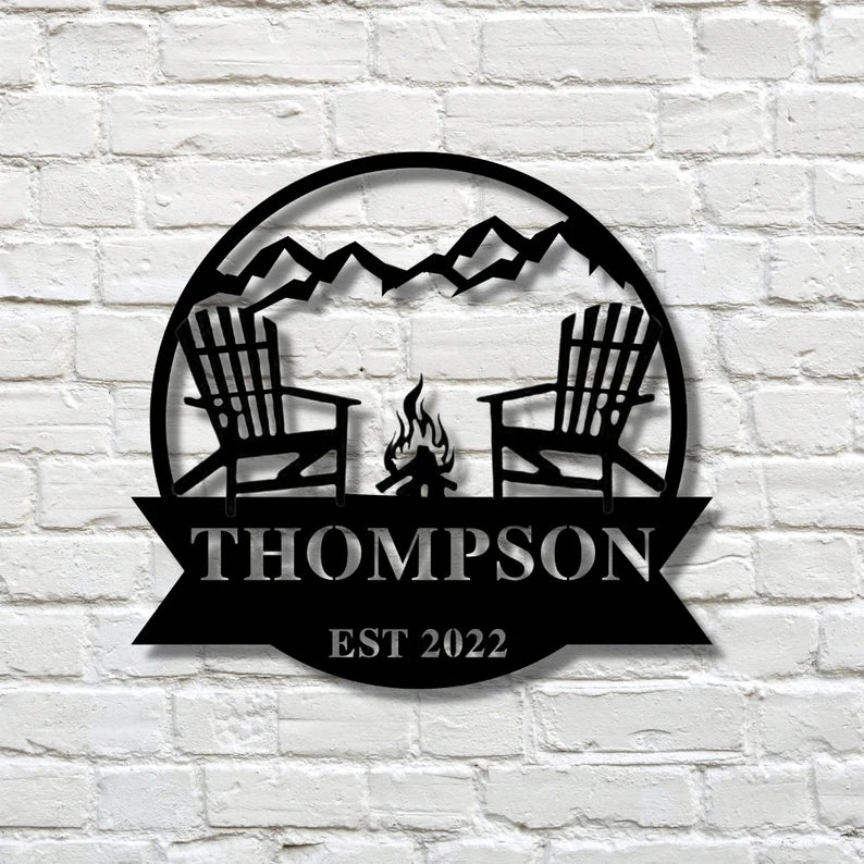 Unique Personalized Personalized Campfire Sign Customized Pub Signs Gifts for Men by Groovy Guy