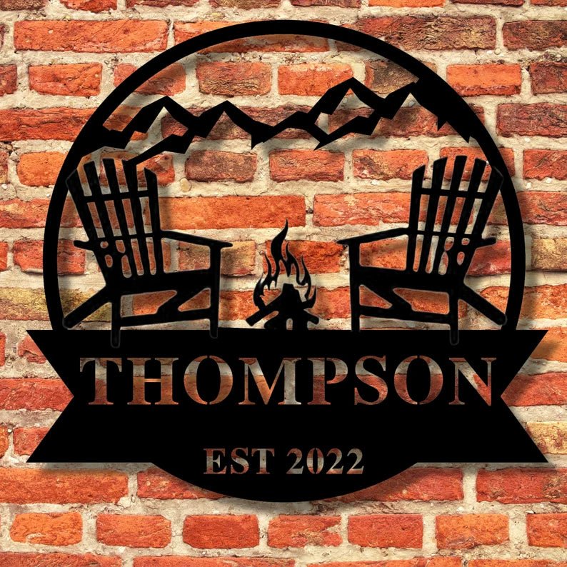 Unique Personalized Personalized Campfire Sign Customized Pub Signs Gifts for Men by Groovy Guy