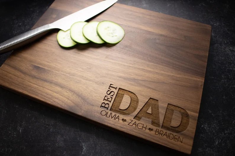 Unique Personalized Dads Chopping Block Customized Fathers Day Gifts for Men by Groovy Guy
