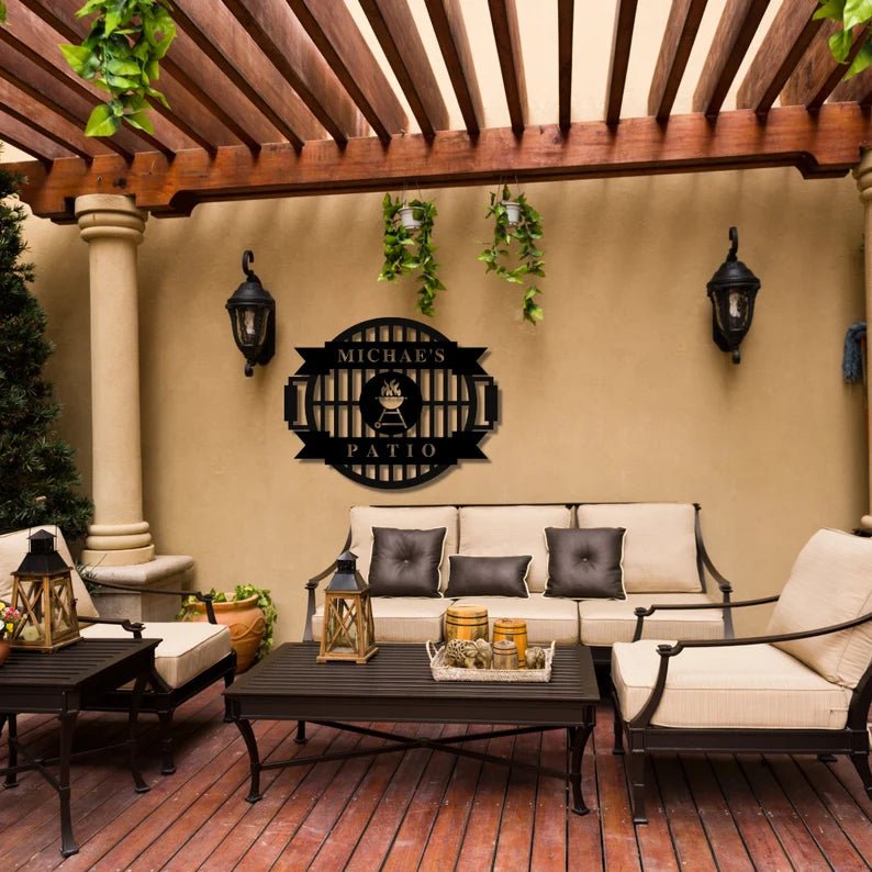 Unique Personalized Grill Master Personalized Sign Customized Pub Signs Gifts for Men by Groovy Guy