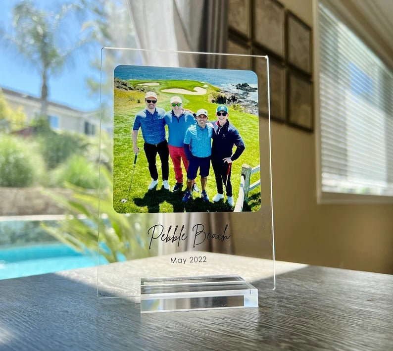 Unique Personalized Best Dad By Par Plaque Customized Golf Gifts for Men by Groovy Guy