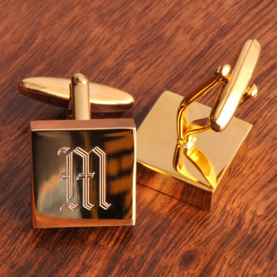 High Polished Brass Personalized Cufflinks