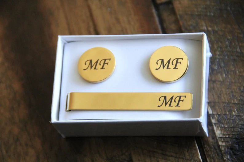 Unique Personalized Custom Cufflinks Set Customized Cuff Links Gifts for Men by Groovy Guy