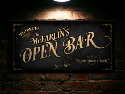 Custom Open Bar Sign