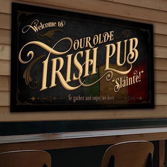Unique Personalized Vintage Irish Pub Personalized Sign Customized Pub Signs Gifts for Men by Groovy Guy