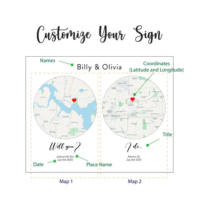 First Date to I Do Romantic Map