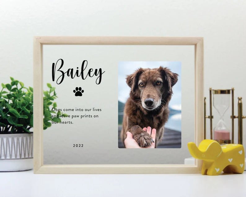 Unique Personalized Framed Pet Memorial Plaque Customized Gifts for Men by Groovy Guy