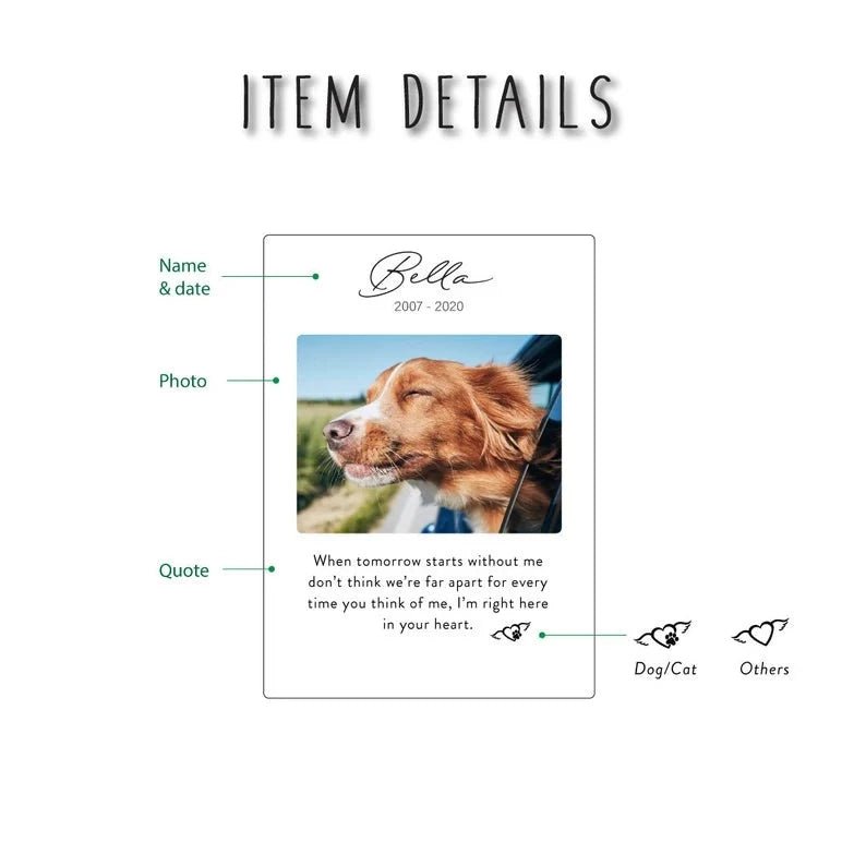 Unique Personalized Personalized Pet Memorial Plaque Customized Gifts for Men by Groovy Guy