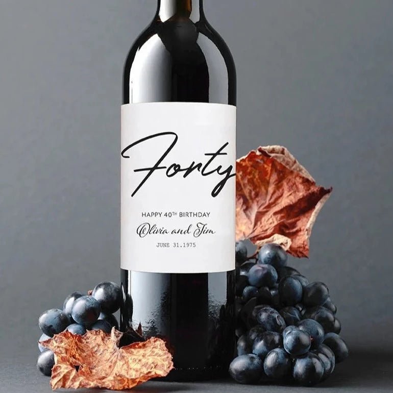 Unique Personalized Custom Birthday Bottle Label Customized Labels Gifts for Men by Groovy Guy