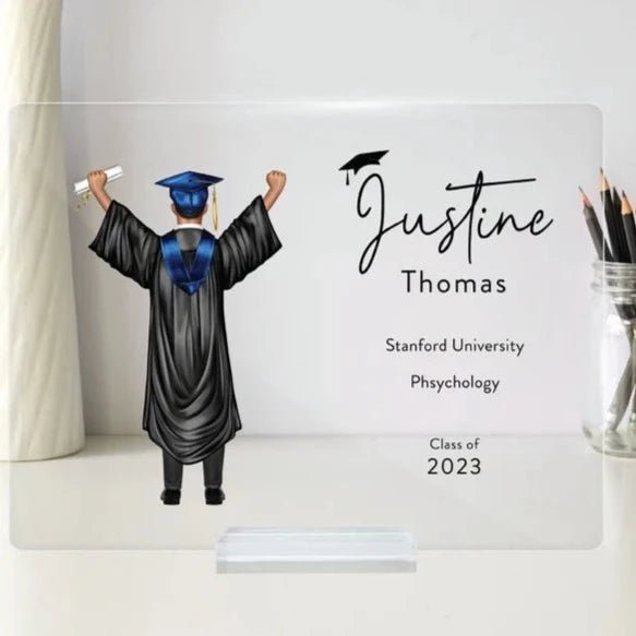 Unique Personalized Custom Acrylic Graduation Plaque Customized Graduation Gifts for Men by Groovy Guy
