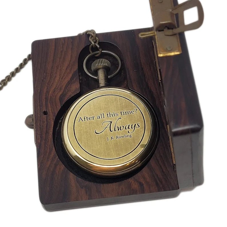 Unique Personalized Brass Pocket Watch Customized Guy Gifts Gifts for Men by Groovy Guy