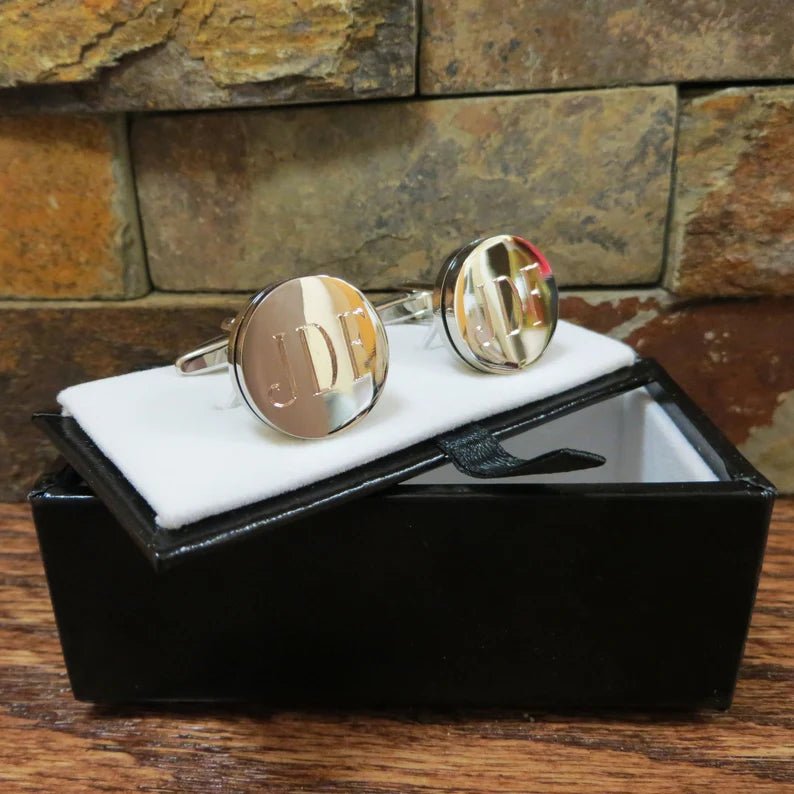 Unique Personalized Classy Personalized Cufflinks Customized Cuff Links Gifts for Men by Groovy Guy