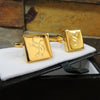 High Polished Brass Personalized Cufflinks