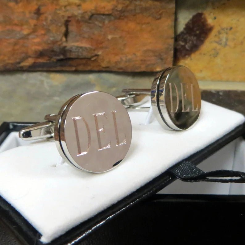 Unique Personalized Classy Personalized Cufflinks Customized Cuff Links Gifts for Men by Groovy Guy