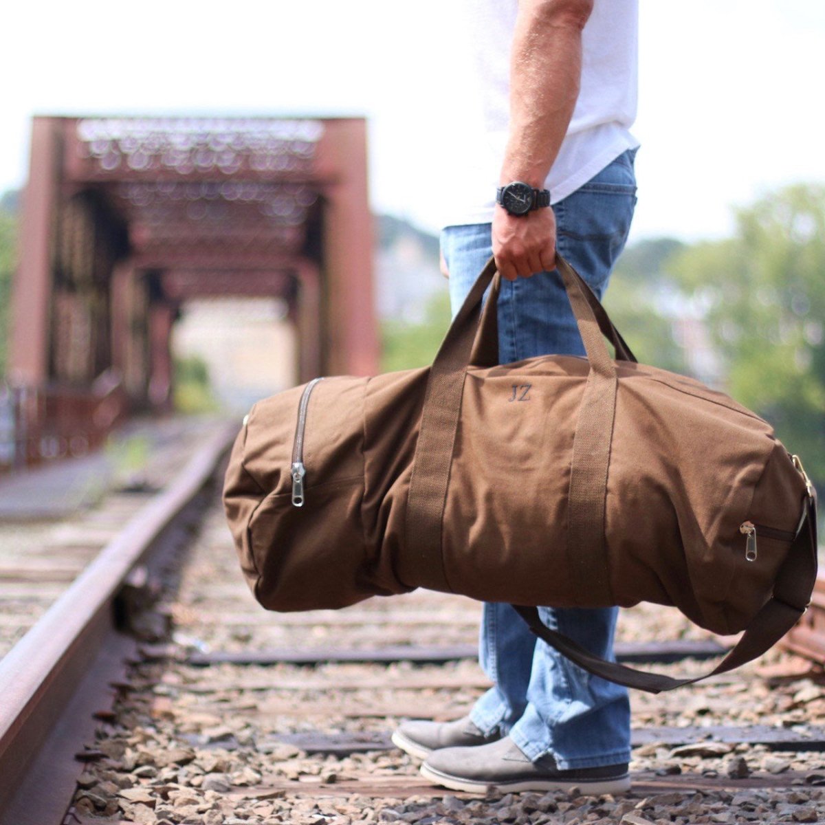 Unique Personalized Combat Personalized Duffle Bag Customized Groomsman Gifts Gifts for Men by Groovy Guy