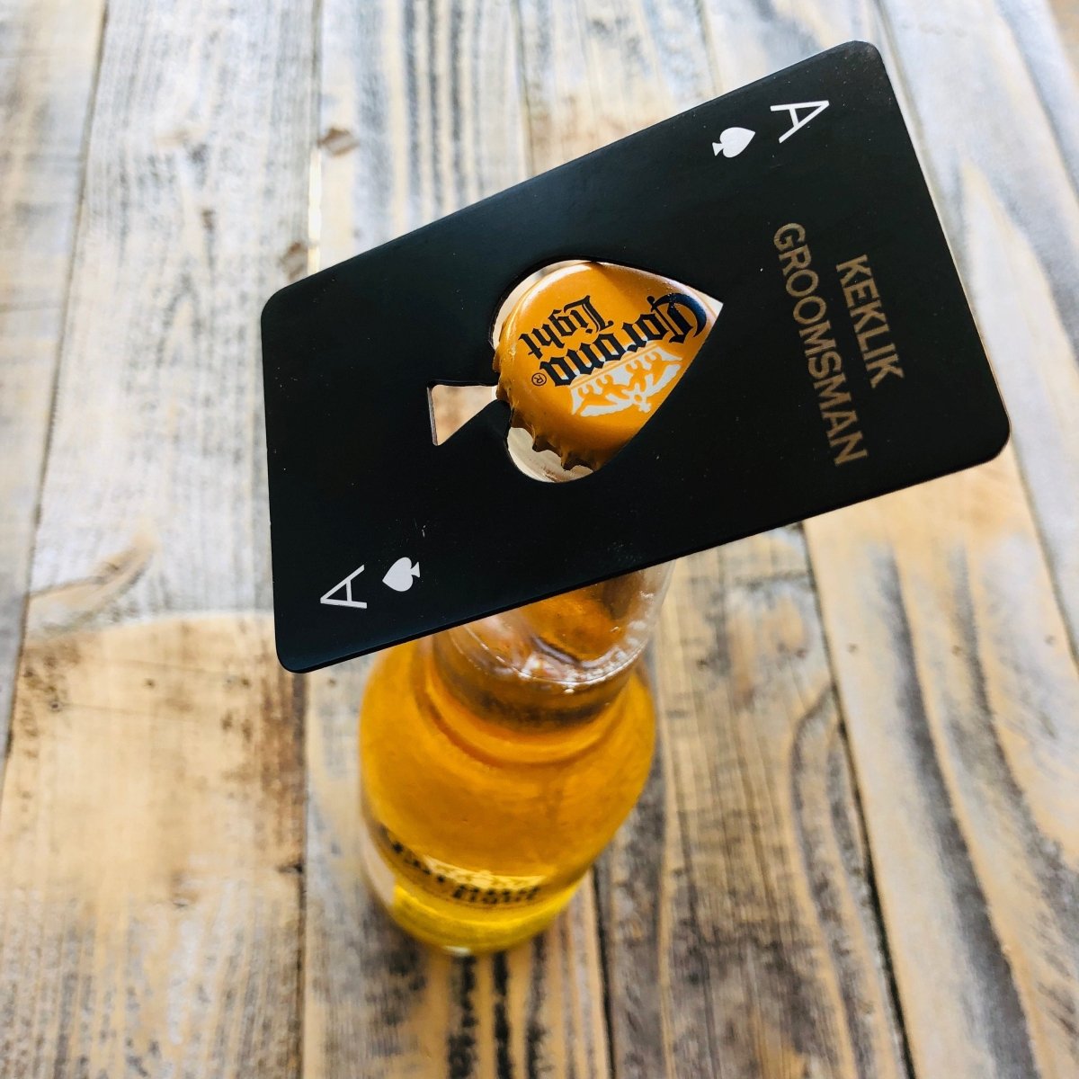 Unique Personalized Aces Personalized Bottle Opener Card Customized Groomsmen Gifts Gifts for Men by Groovy Guy