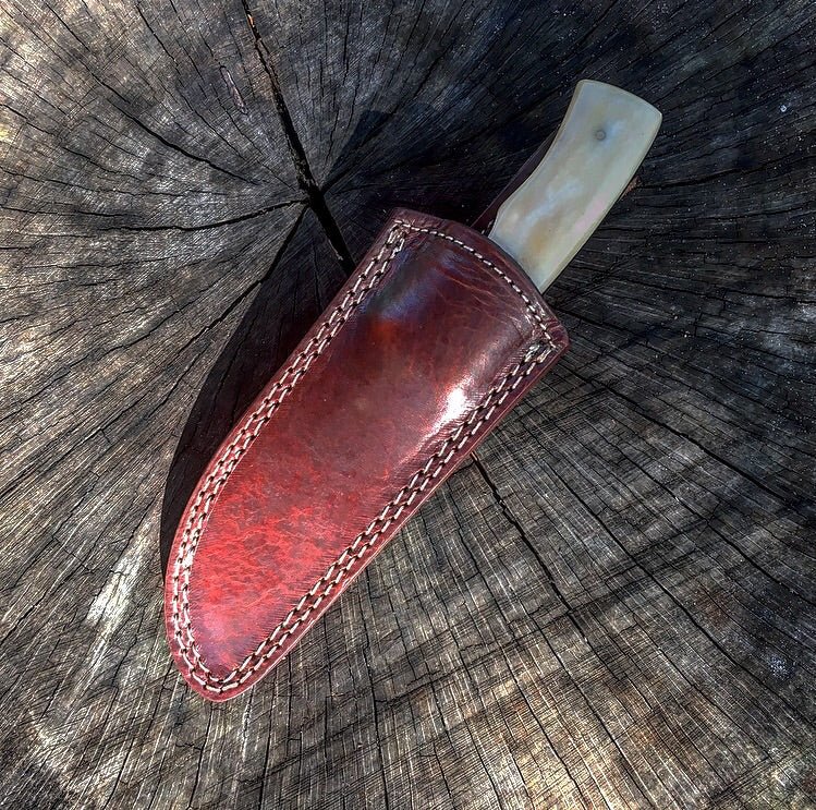 Unique Personalized Fixed Blade Damascus Hunting Knife Customized Knife Gifts for Men by Groovy Guy