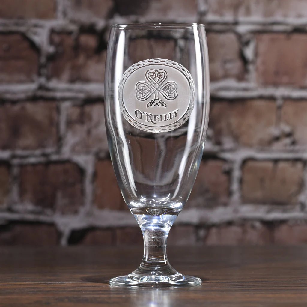 Unique Personalized Irish Goblet Chalice Customized Drinking Glass Gifts for Men by Groovy Guy