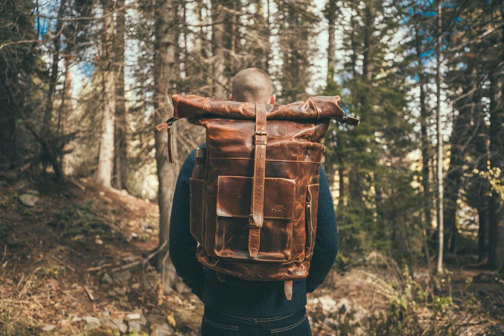 colorado custom leather backpacks Heavy Duty Top-grain Leather Backpack