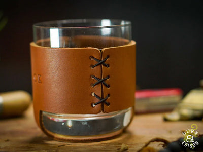 Embossed Leather Whiskey Glass