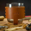 Embossed Leather Whiskey Glass