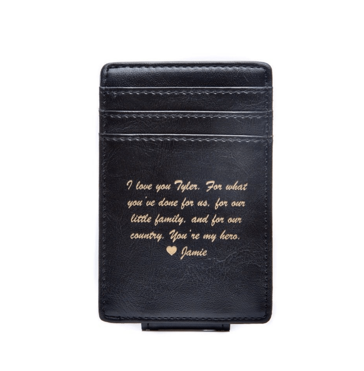 Unique Personalized Cash Stash Customized Wallet Gifts for Men by Groovy Guy