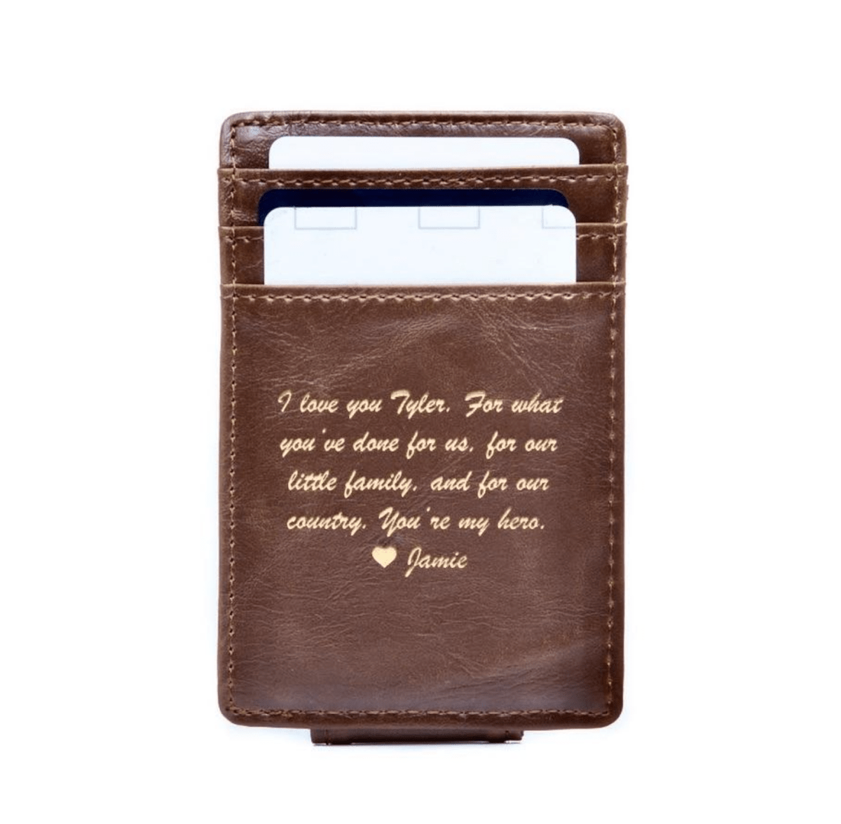 Unique Personalized Cash Stash Customized Wallet Gifts for Men by Groovy Guy
