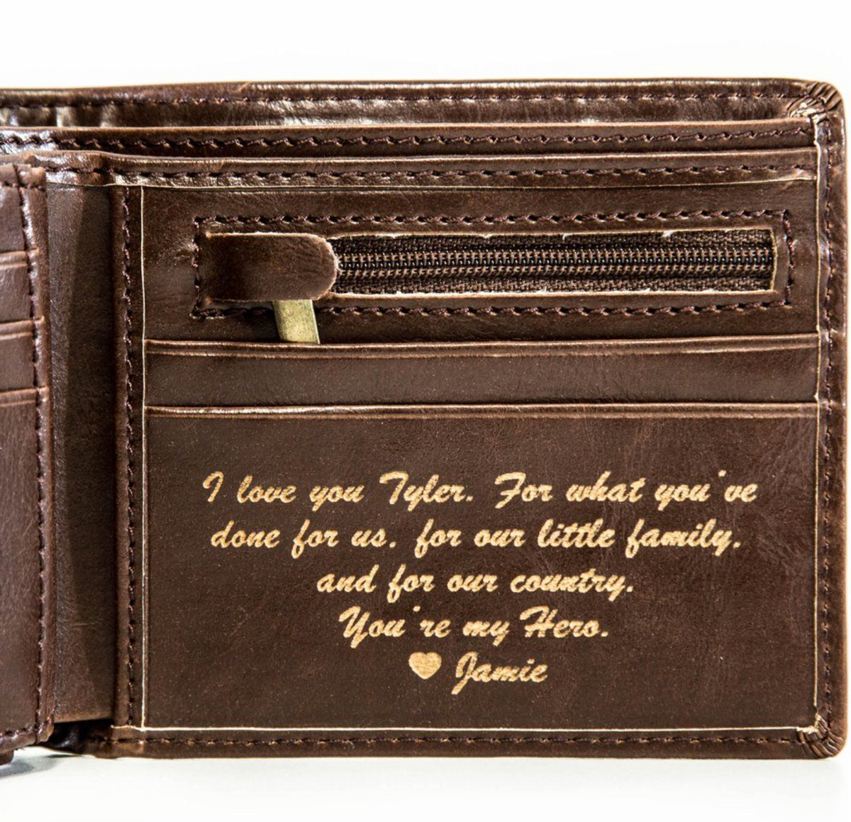 The Keepsake Personalized Leather Wallet