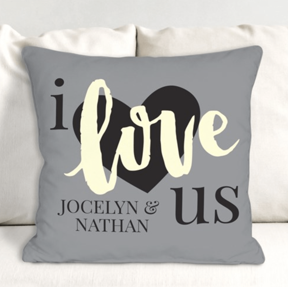 I Love Us Throw Pillow