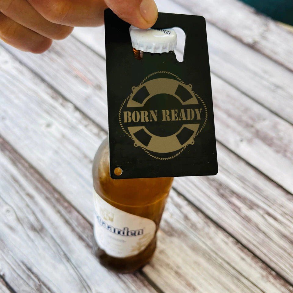 Unique Personalized Military Man Card Customized Bottle Openers Gifts for Men by Groovy Guy
