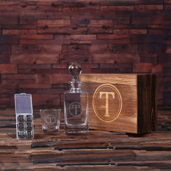 Total Package Decanter and Ice Cubes Box Set