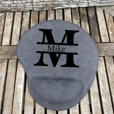 personalized leather mousepad