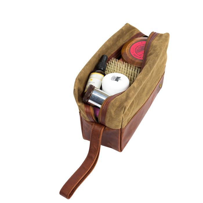 Unique Personalized The Classic Canvas Wash Bag Customized Dopp Kit Gifts for Men by Groovy Guy