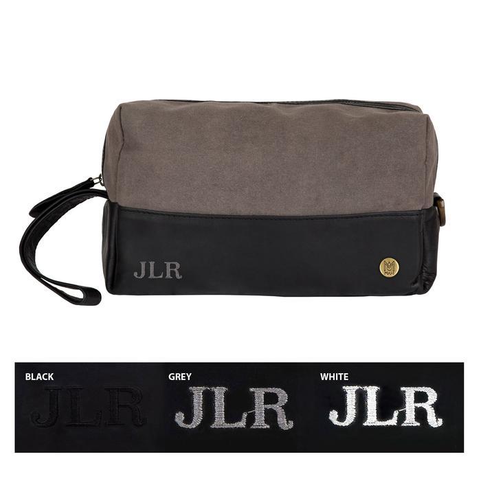 Unique Personalized The Classic Canvas Wash Bag Customized Dopp Kit Gifts for Men by Groovy Guy