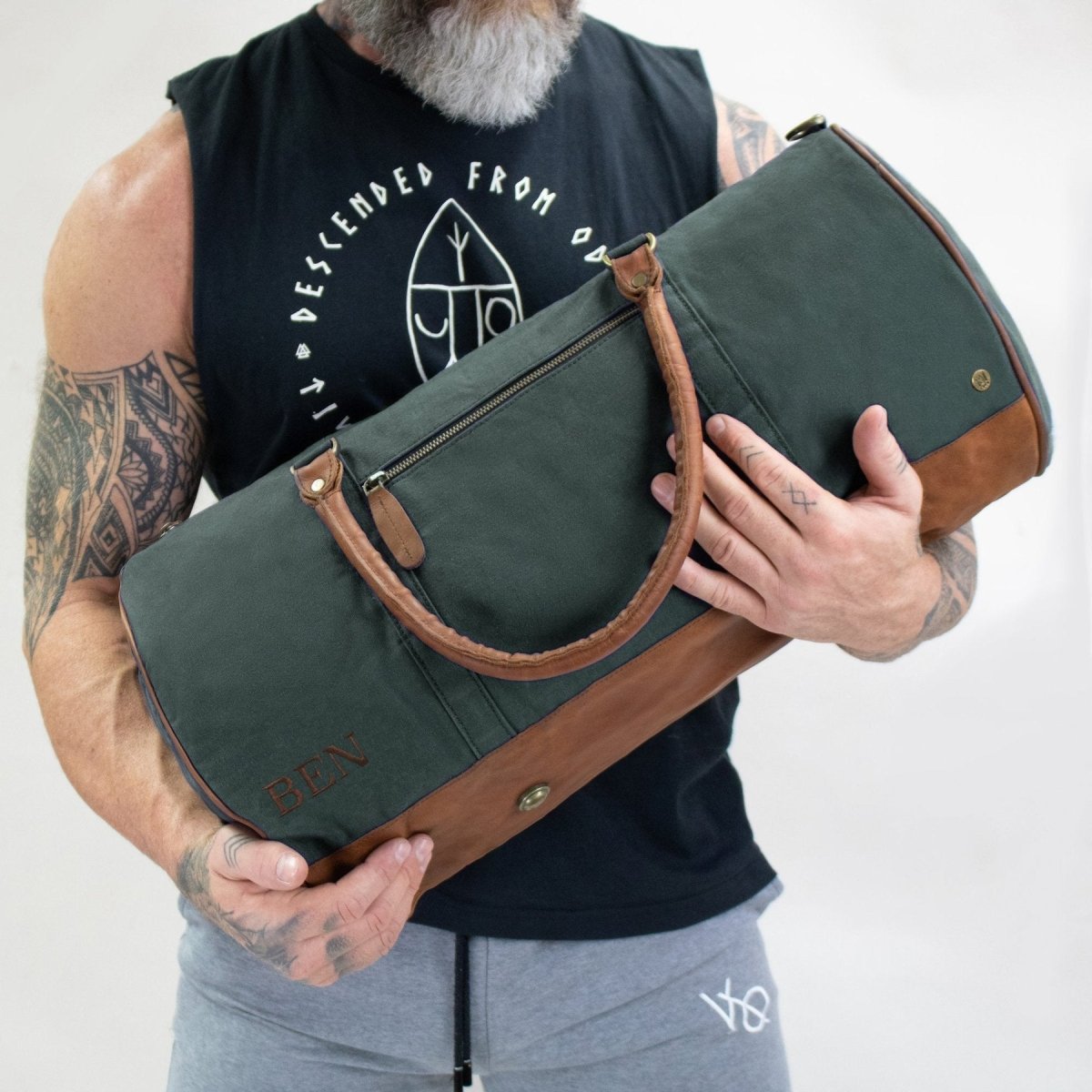 Unique Personalized The Gym Duffle Customized Duffel Bags Gifts for Men by Groovy Guy