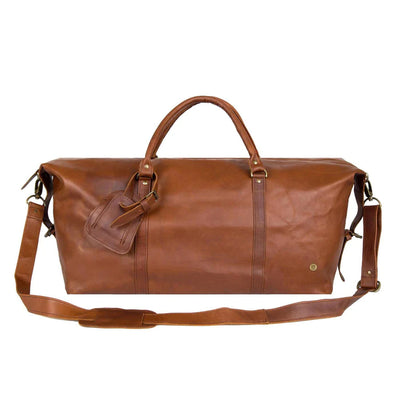 Vintage Brown Leather Duffle